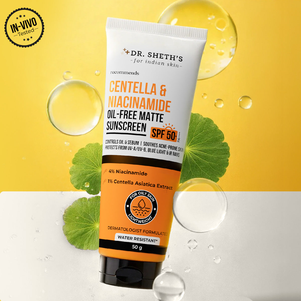 Centella & Niacinamide Oil-Free Matte Sunscreen - 50g