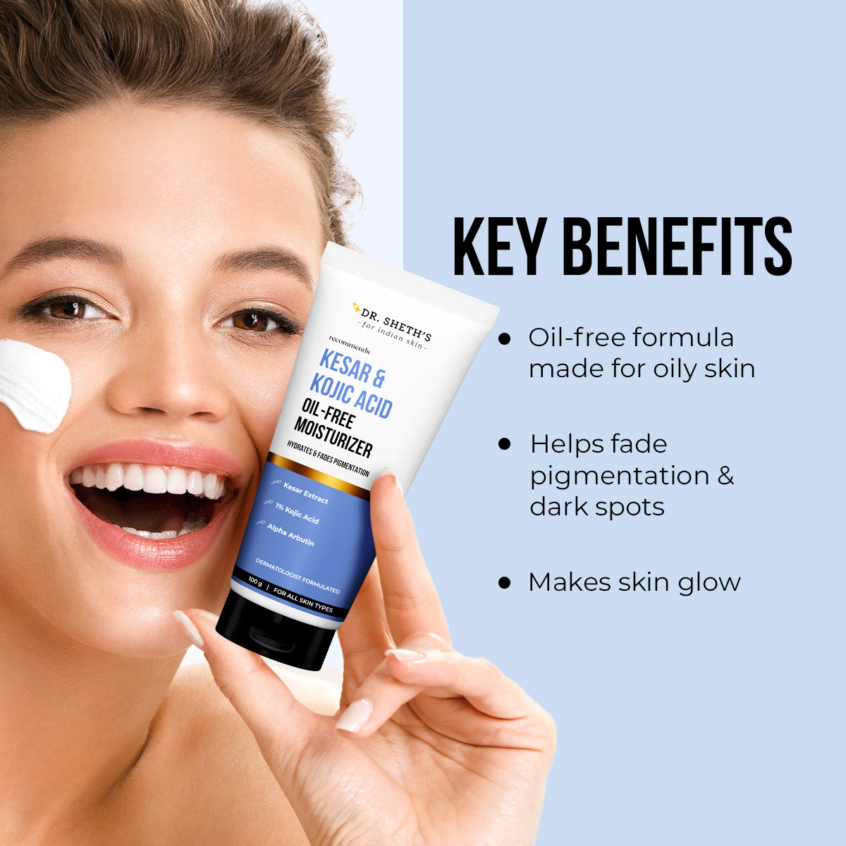 Kesar & Kojic Acid Oil Free Moisturizer - 100g