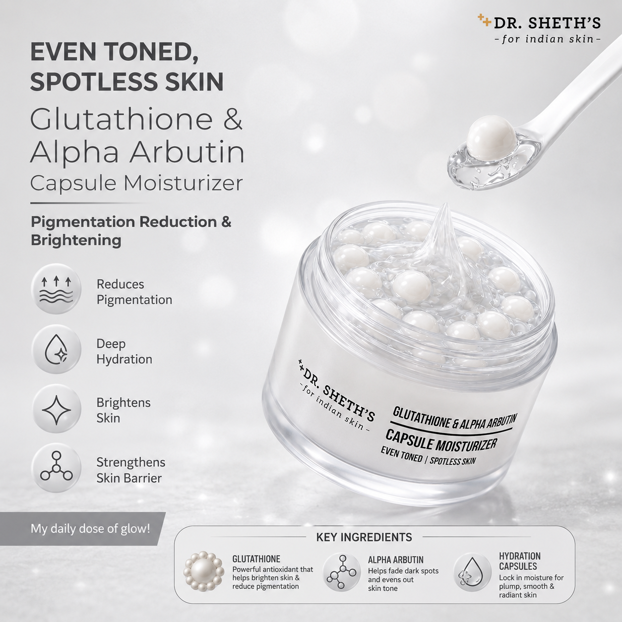 Dr. Sheth's Glutathione + Alpha Arbutin Moisturizer