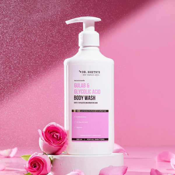 Gulab & Glycolic Acid Body Wash 250ml Dr Sheth's