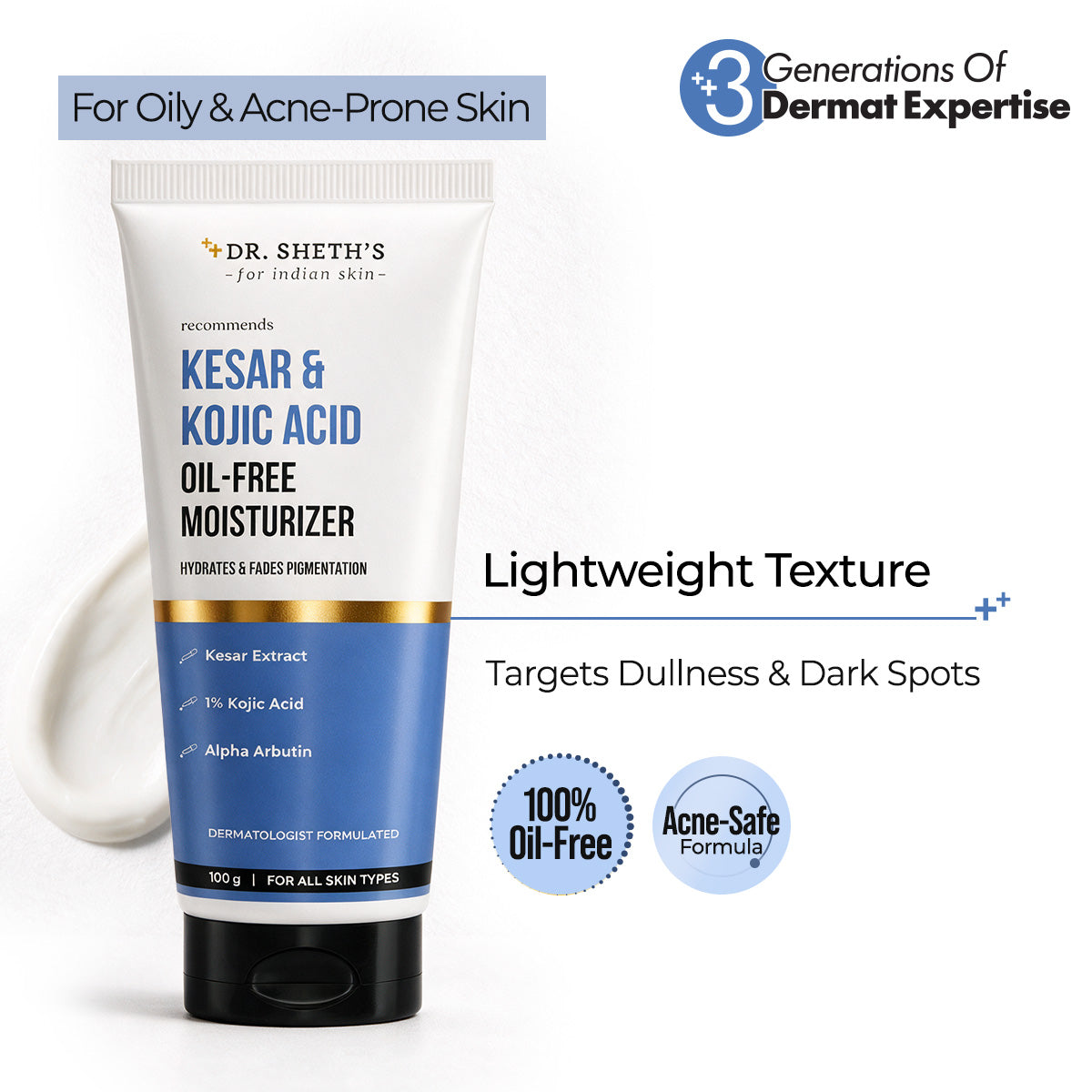 Kesar & Kojic Acid Oil Free Moisturizer - 100g