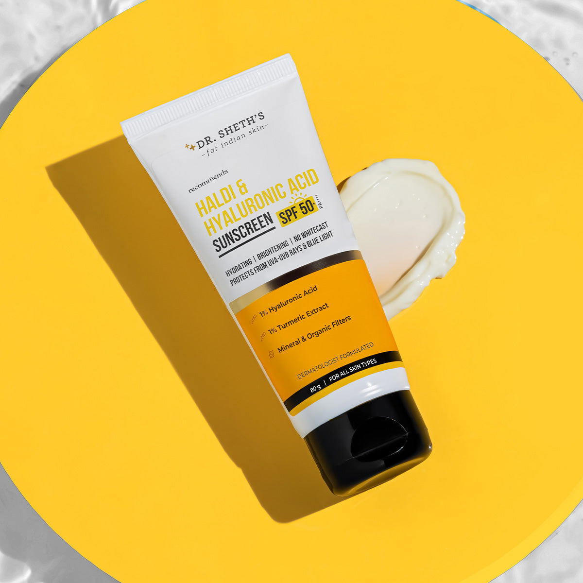 Haldi & Hyaluronic Acid Sunscreen - 80gm