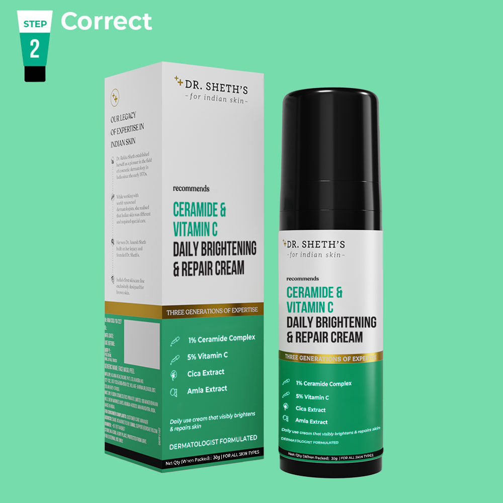 Ceramide & Vitamin C Daily Brightening & Repair Cream - 30G