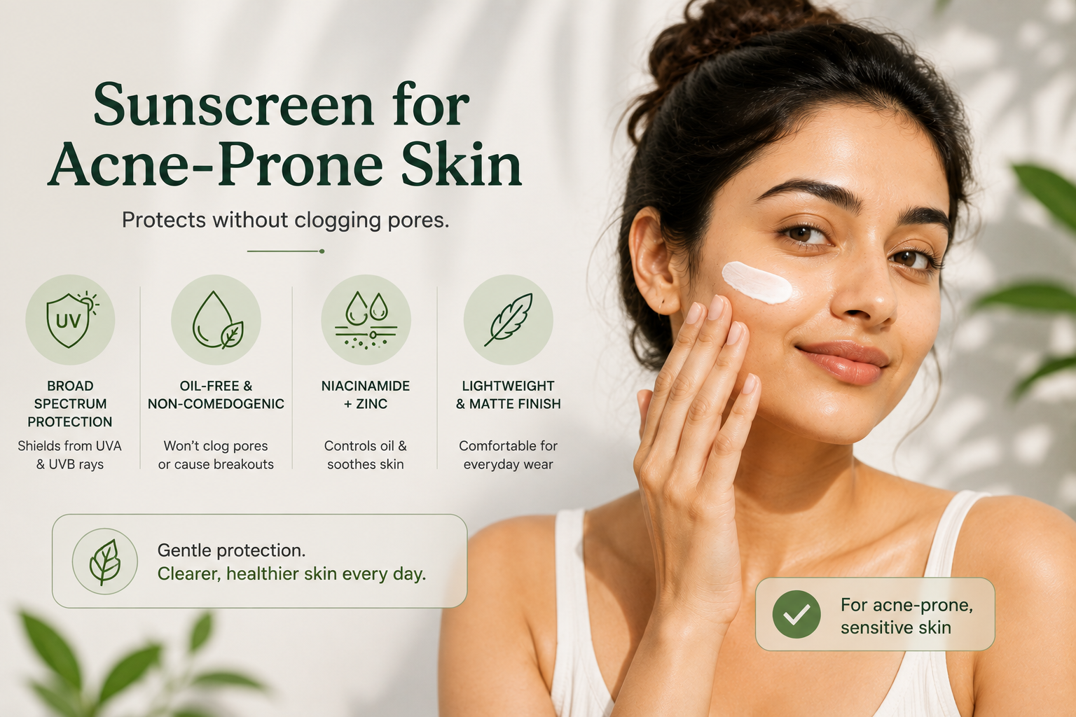 Non-Comedogenic Sunscreen for Acne-Prone Skin