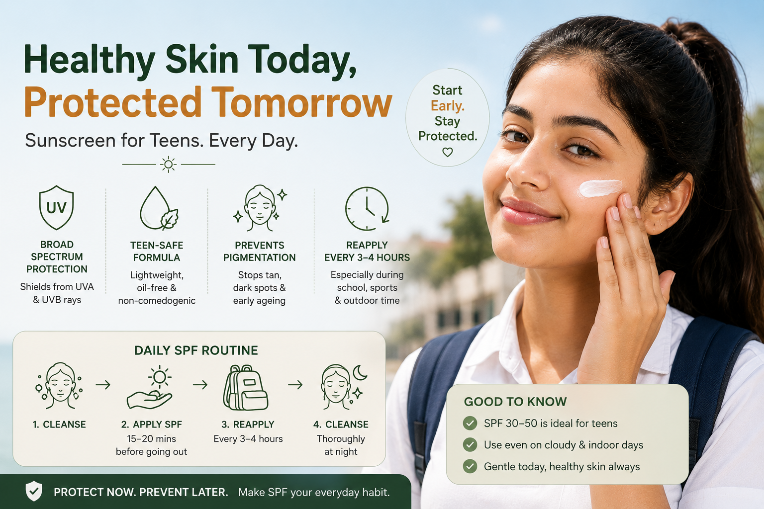 Sunscreen for Teenage Skin First SPF Guide for Parents & Teens