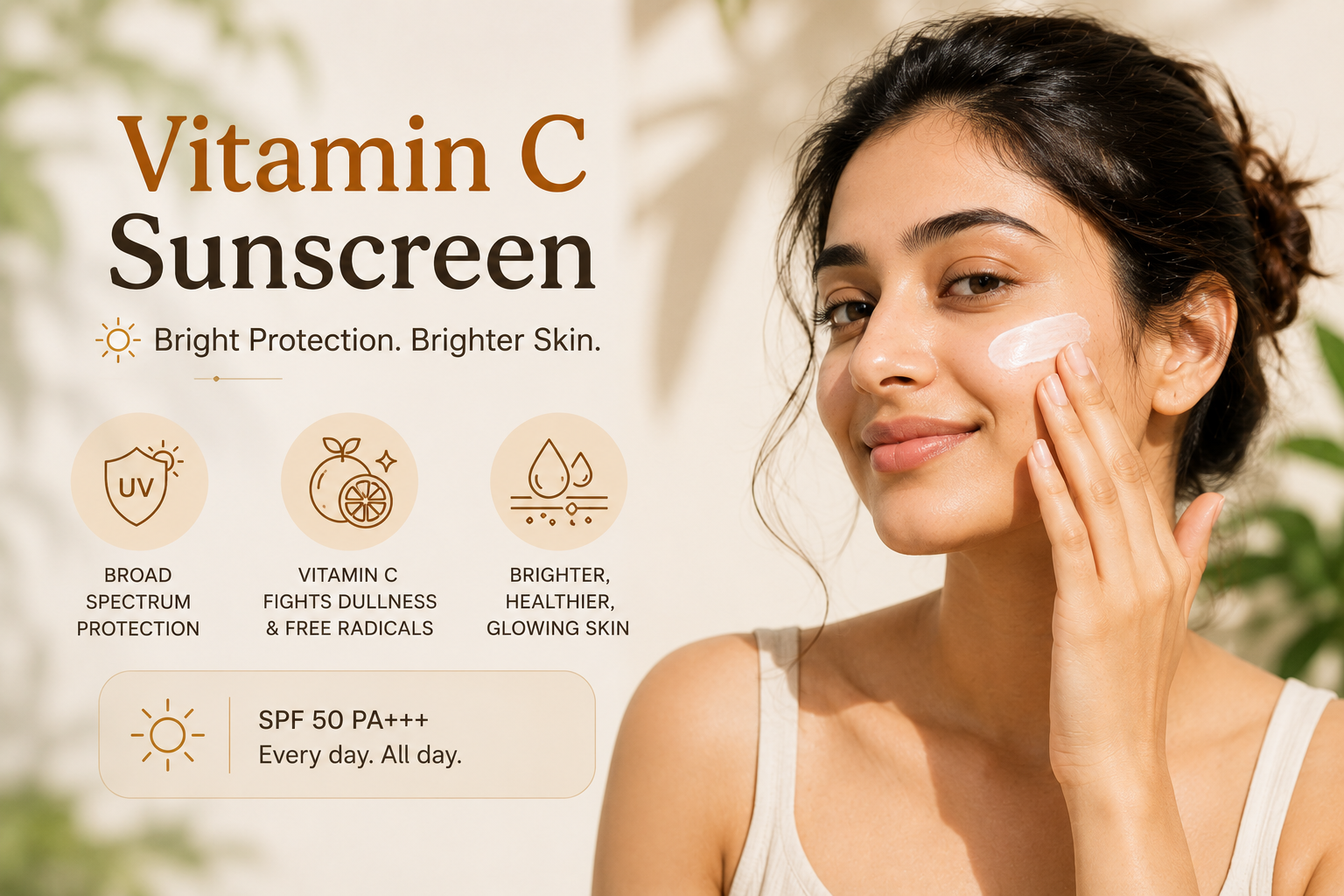 Vitamin C Sunscreen for Dull Skin SPF + Glow in One Step