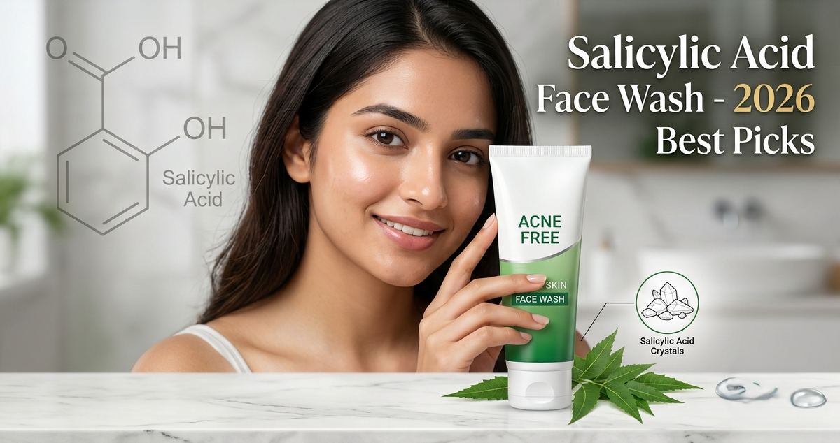 सैलिसिलिक एसिड फेस  वॉश 2026 - Pimples और Oily Skin के लिए Top 9 Best Picks