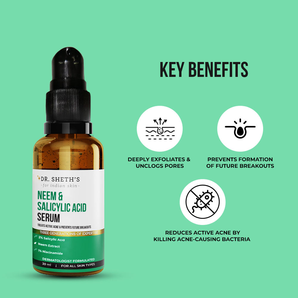 Neem & Salicylic Acid Serum 30ml Dr Sheth's