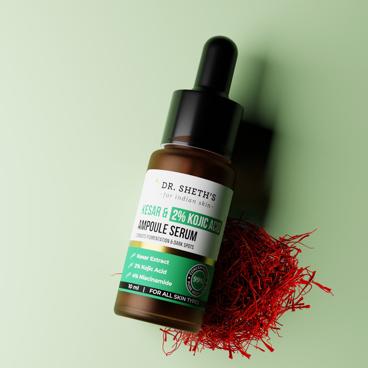 Kesar and 2% Kojic Acid Ampoule Serum - 10ml