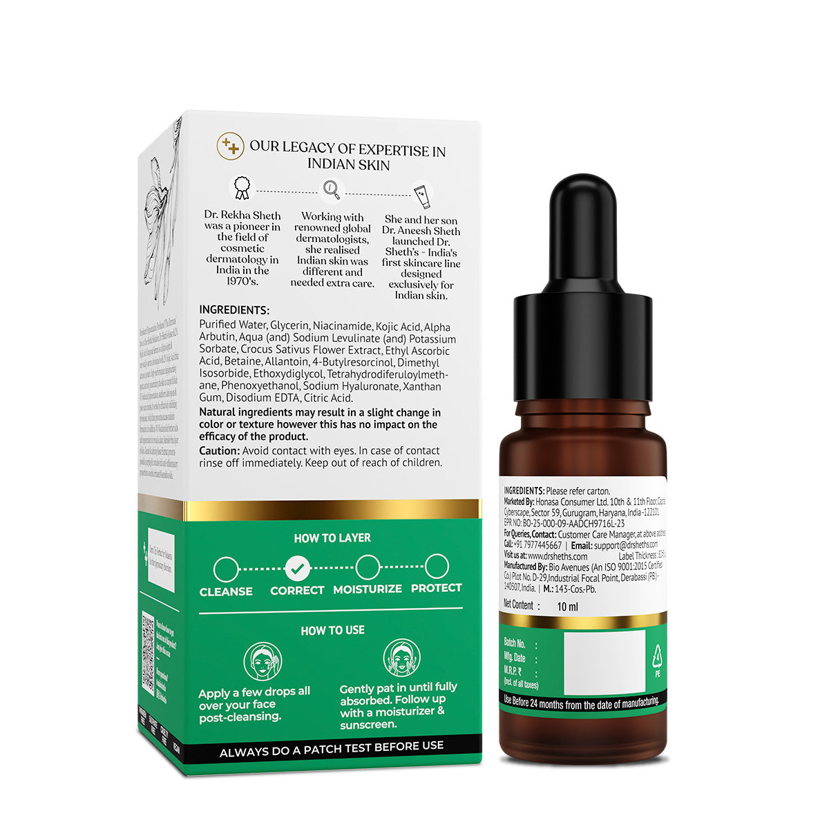 Kesar and 2% Kojic Acid Ampoule Serum - 10ml