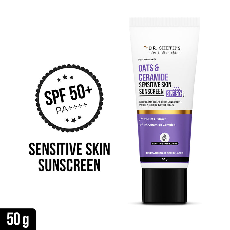 Oats & Ceramide Sunscreen for Sensitive Skin - 50 gm
