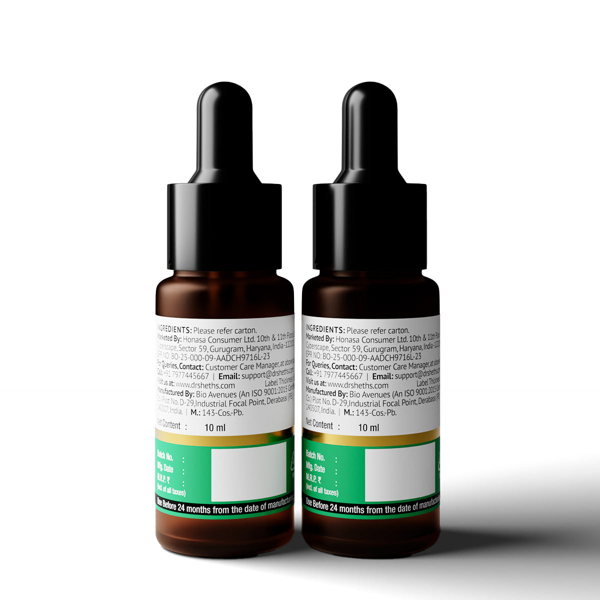 Kesar and 2% Kojic Acid Ampoule Serum - 10ml (Pack of 2)