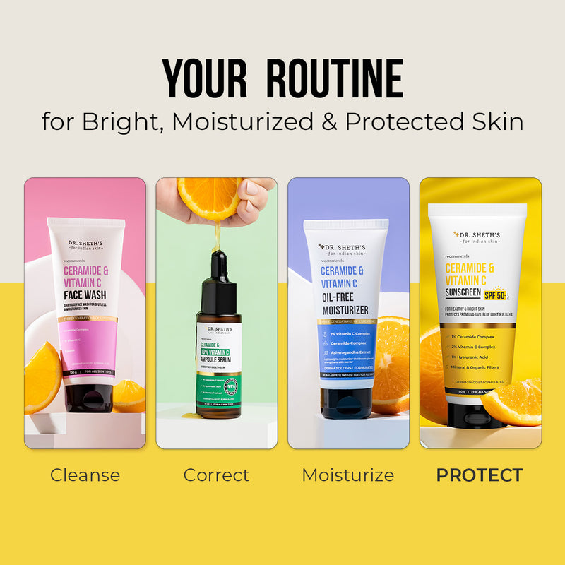 Ceramide & Vitamin C Sunscreen - 50g (Pack of 2)
