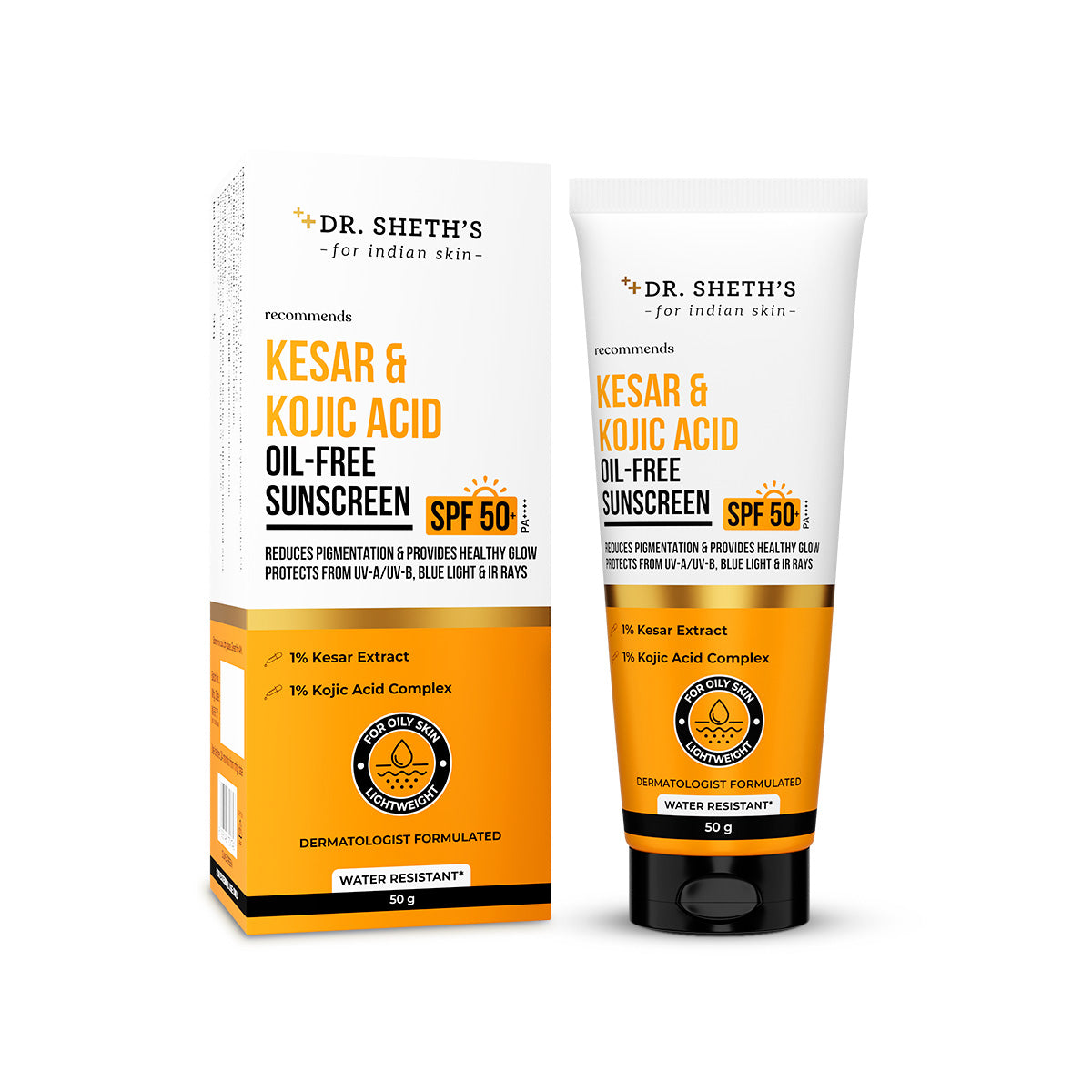 Kesar & Kojic Acid Oil Free Sunscreen In-Vivo Tested SPF 50+ PA ++++