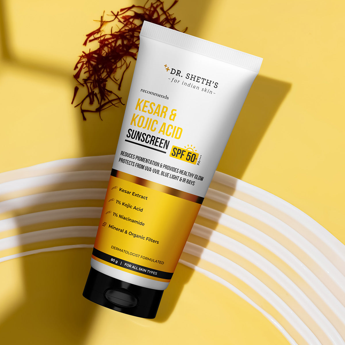 Kesar & Kojic Acid Sunscreen In-Vivo Tested SPF 50+ PA ++++