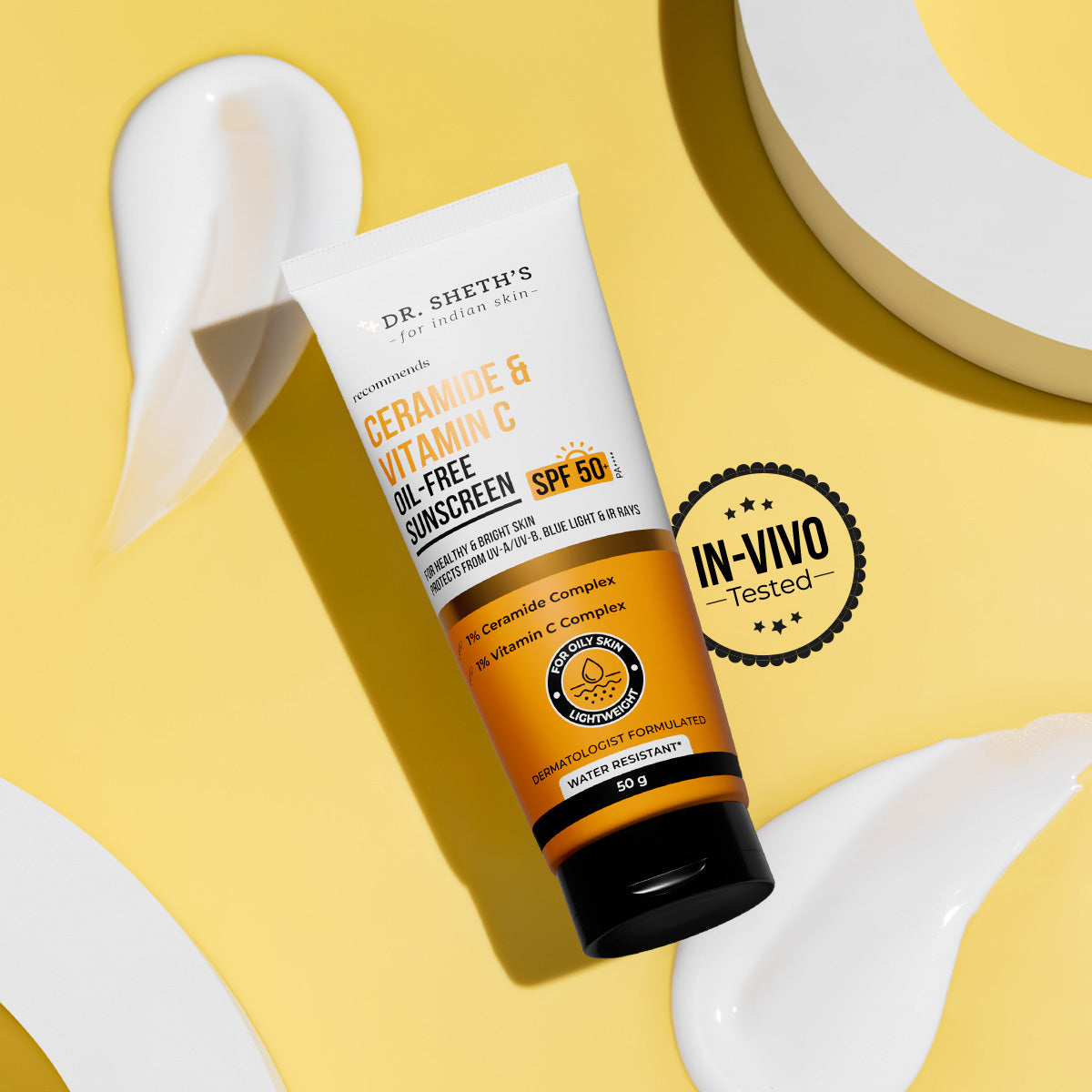 Ceramide & Vitamin C Oil Free Sunscreen In-Vivo Tested SPF 50+ PA ++++