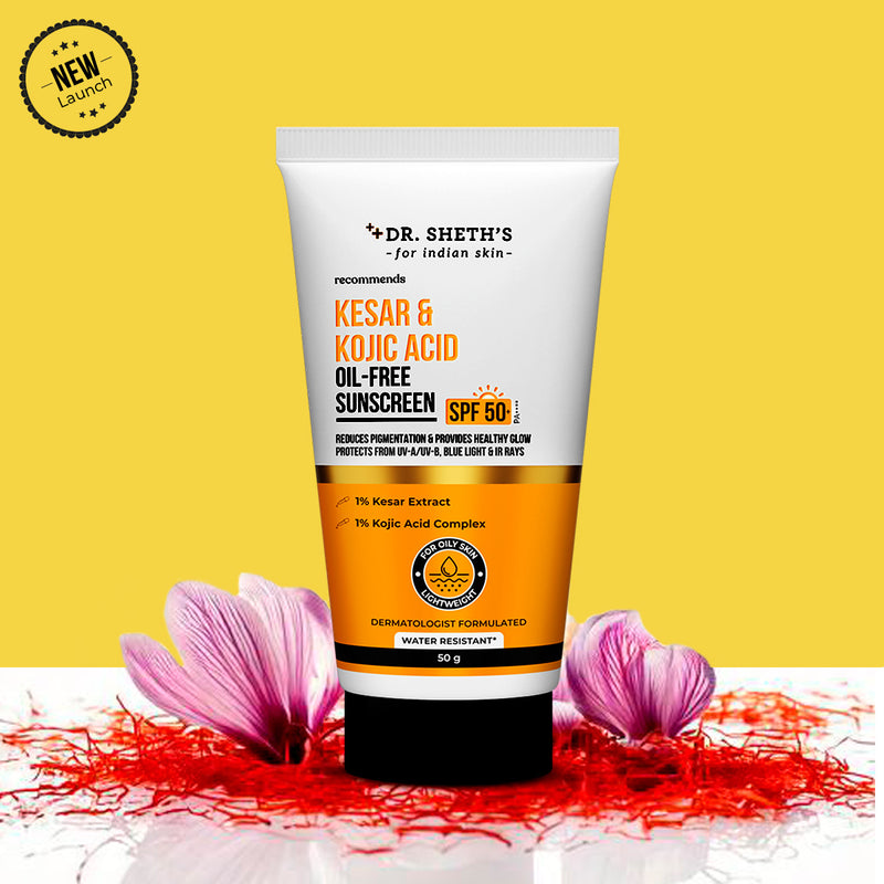 Kesar & Kojic Acid Oil Free Sunscreen - 50g In-Vivo Tested SPF 50+ PA ++++
