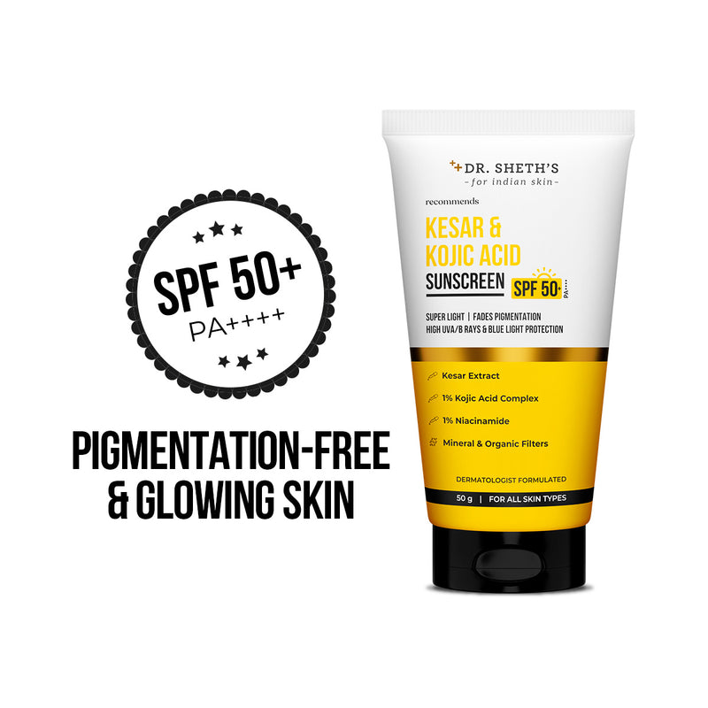Kesar & Kojic Acid Sunscreen - 50 gm In-Vivo Tested SPF 50+ PA ++++