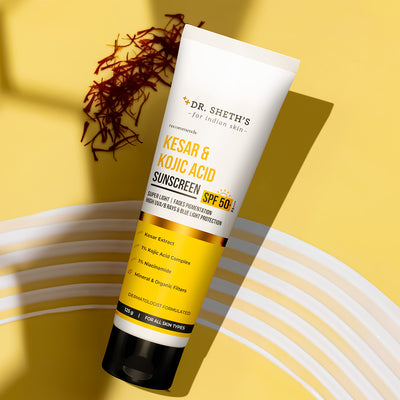 Kesar & Kojic Acid Sunscreen - 125g In-Vivo Tested SPF 50+ PA ++++