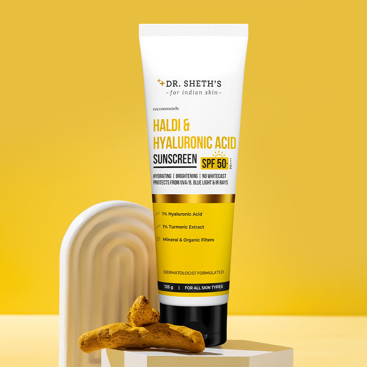 Dr. Sheth'S Haldi & Hyaluronic Acid Sunscreen Spf 50+ Pa+++ For All Skin Type At Nykaa, Best Beauty Products Online