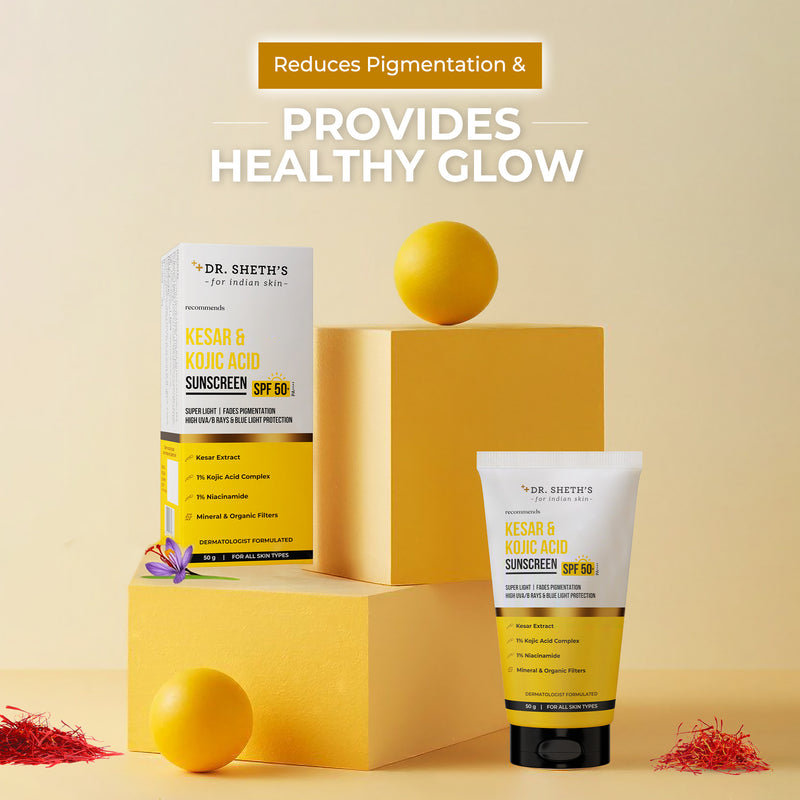 Kesar & Kojic Acid Sunscreen - 50 gm In-Vivo Tested SPF 50+ PA ++++