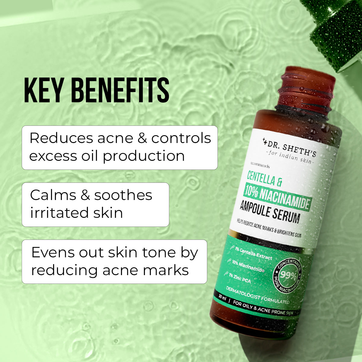 Centella & 10% Niacinamide Ampoule Serum - 30ml