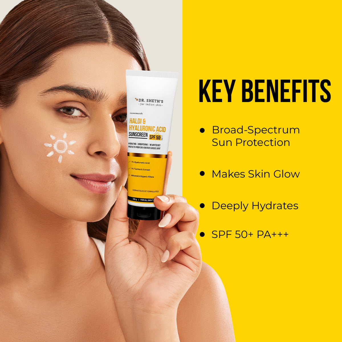 Haldi & Hyaluronic Acid Sunscreen - 125g