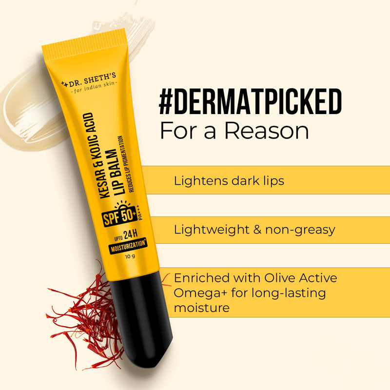 Kesar & Kojic Acid Lip Balm - 10g