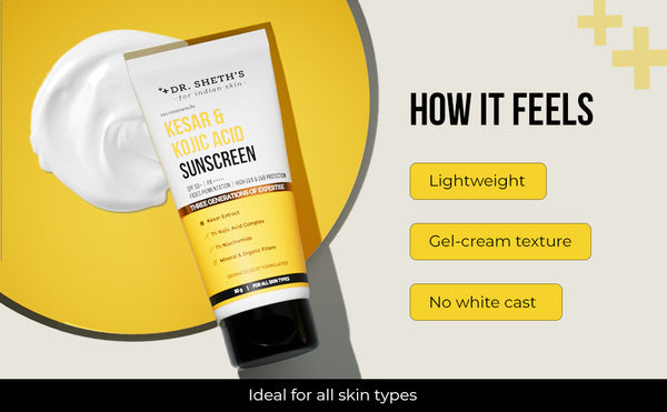 Kesar & Kojic Acid Sunscreen - 80g In-Vivo Tested SPF 50+ PA ++++