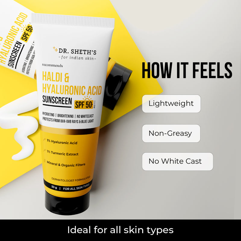 Haldi & Hyaluronic Acid Sunscreen - 50gm