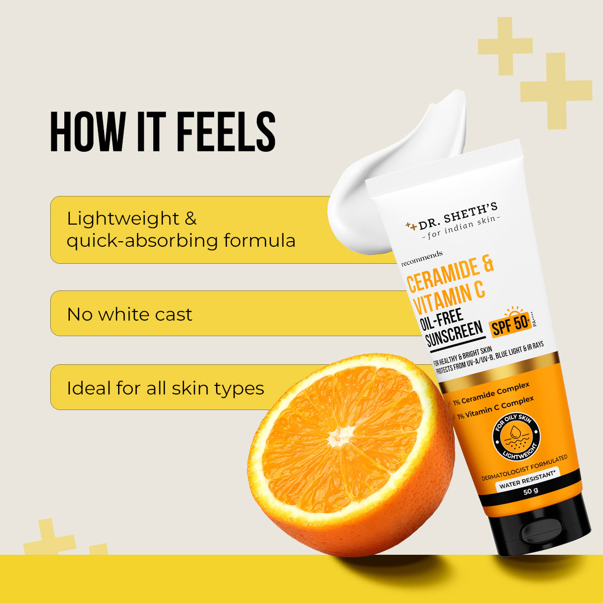 Ceramide & Vitamin C Oil Free Sunscreen - 50g