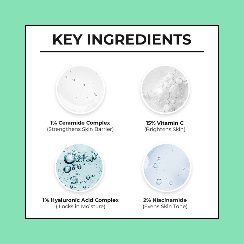 Non-Irritating Ceramide & 15% Vitamin C Ampoule Serum - 30ml
