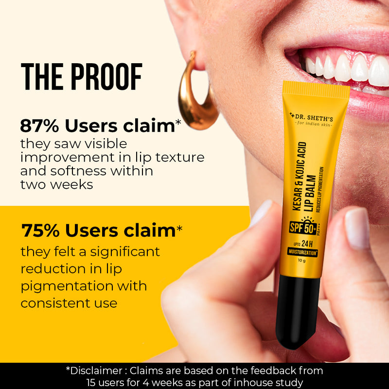 Kesar & Kojic Acid Lip Balm - 10g