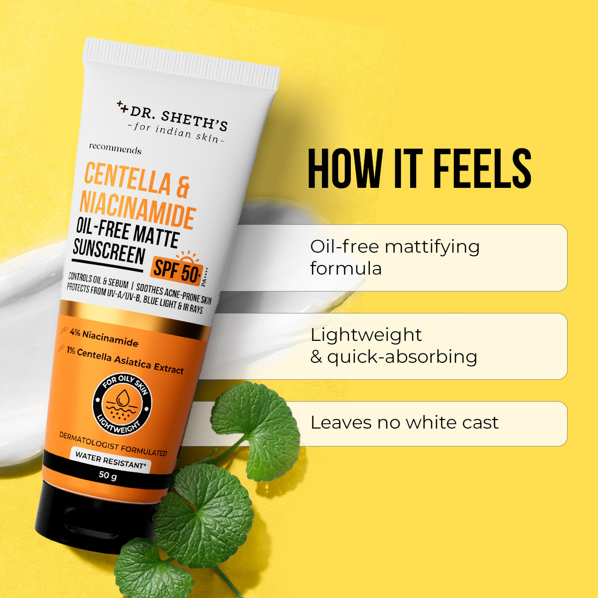 Centella & Niacinamide Oil-Free Matte Sunscreen - 50g