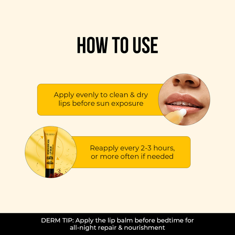 Kesar & Kojic Acid Lip Balm - 10g