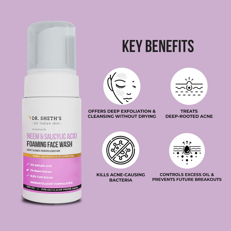 Neem & Salicylic Acid Foaming Face Wash - 100ml