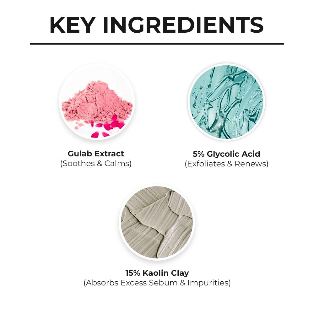 Gulab & Glycolic Acid Face Mask 50g Dr Sheth's