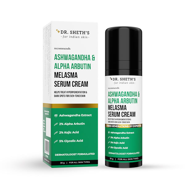 Dr. Sheth's Ashwagandha Alpha Arbutin Melasma Serum Cream