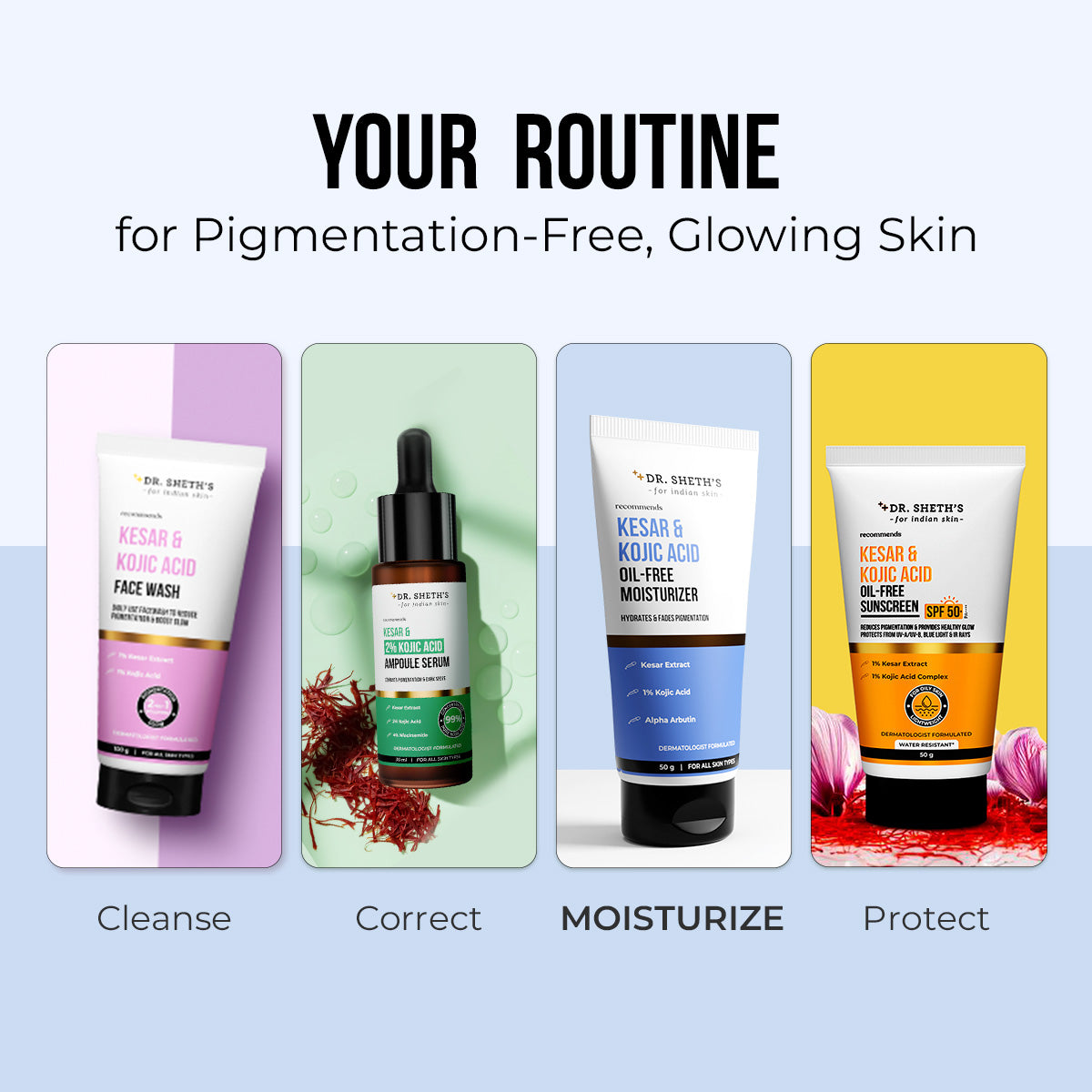 Kesar & Kojic Acid Oil Free Moisturizer - 50g