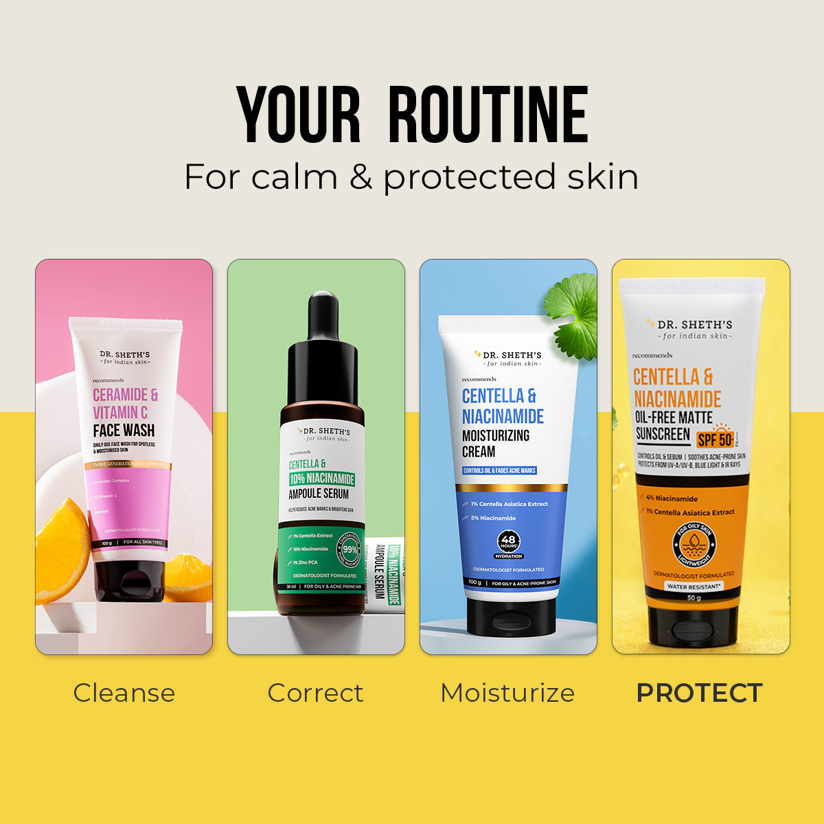 Centella & Niacinamide Oil-Free Matte Sunscreen - 50g