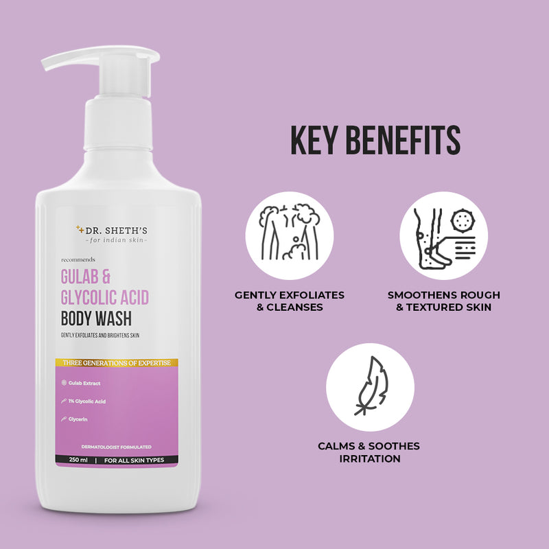 Gulab & Glycolic Acid Body Wash - 250ml