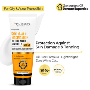 Centella & Niacinamide Oil-Free Matte Sunscreen - 50g