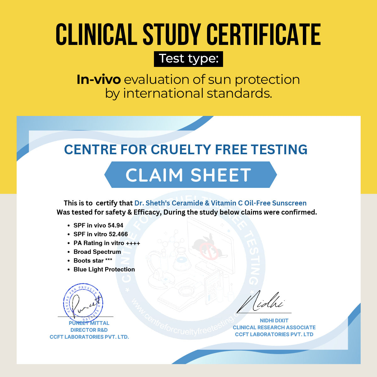 Invivo certificate