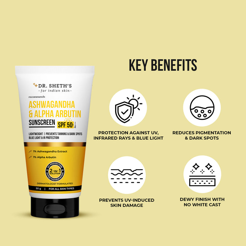 Ashwagandha & Alpha Arbutin Sunscreen - 50g