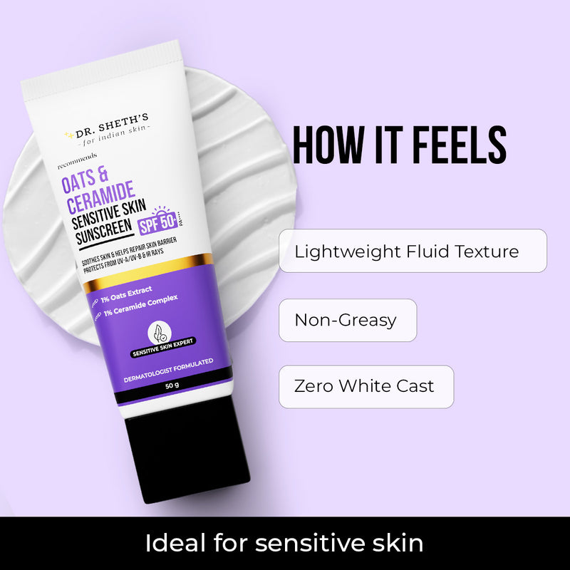 Oats & Ceramide Sunscreen for Sensitive Skin - 50 gm