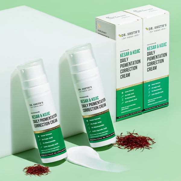 Kesar & Kojic Daily Pigmentation Correction Cream Pack of 2 Dr Sheth's