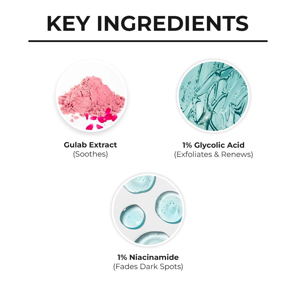 Gulab & Glycolic Acid Face Wash 100g Dr Sheth's