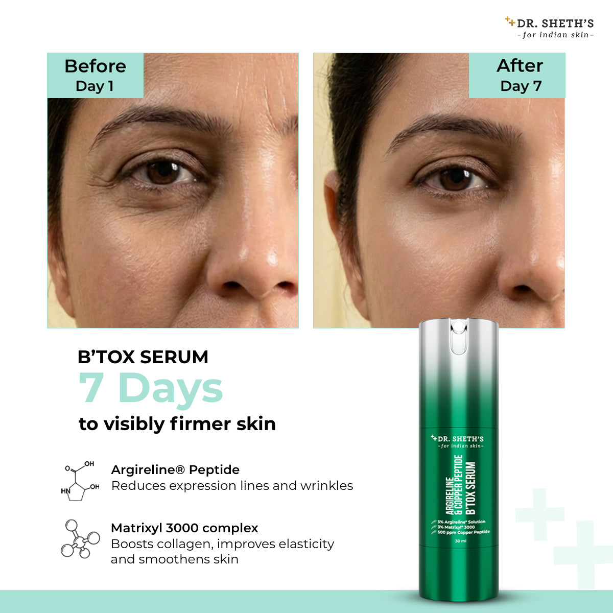 Argireline® Peptide & Copper Peptide B'tox Serum - 30ml