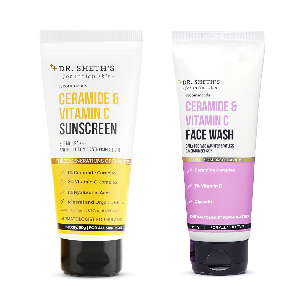 Ceramide & Vitamin C Sun Protect & Brighten Duo Dr Sheth's