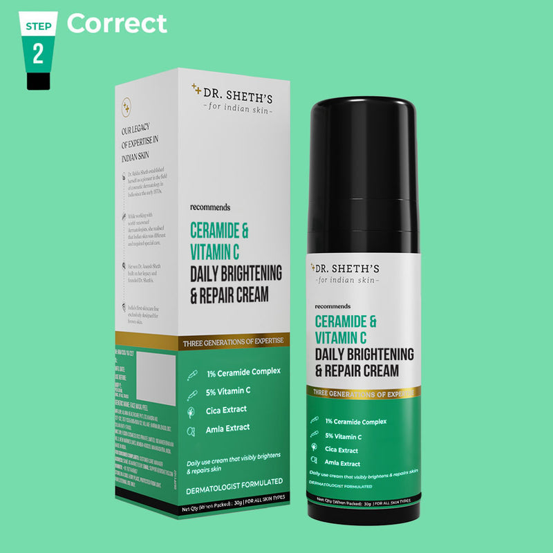 Ceramide & Vitamin C Daily Brightening & Repair Cream - 30G